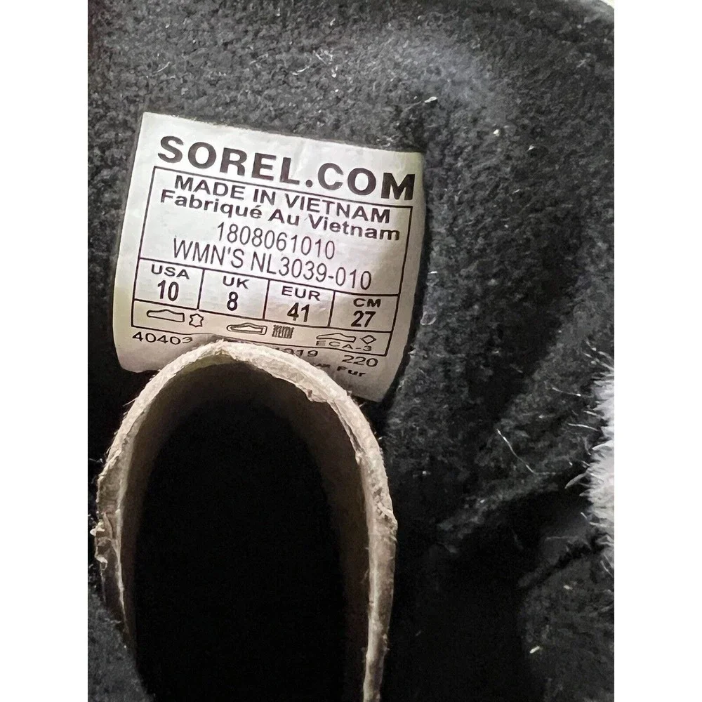 SOREL Explorer Joan Black/Dark‎ Stone Winter Boots Women’s Size 10